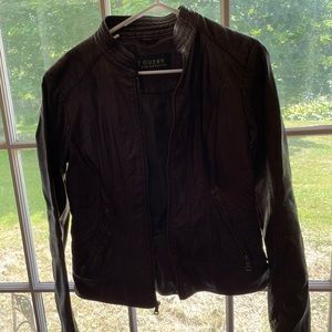 Guess Faux Leather Jacket. Size Medium. In color esp espresso.